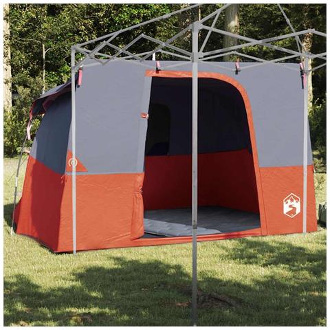 Tenda con tetto Grigio e Arancione e Nero 280 x 220 x 176 cm - Foto 2