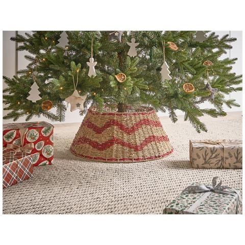 Copri Base Per Albero Di Natale Hiver Alghe Marine Rosso 51 Cm - Foto 1