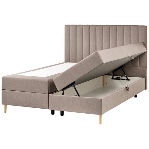 Divano Letto Con Contenitore Tessuto Officer 160 X 200 Cm Tortora - Foto 2