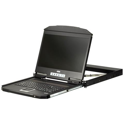 CL3700NW console a rack 47 cm (18.5") 1920 x 1080 Pixel Metallo, Plastica Nero 1U - Foto 1