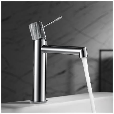 Imex Miscelatore Lavabo Monocomando Cromato In Ottone E Zama Con Cartuccia Ceramica Ø26 Mm Top Set 2 Flessibili 3-8 Inclusi Altezza 200 Mm Canna 150 Mm Modello Bdd038-1 - Foto 1