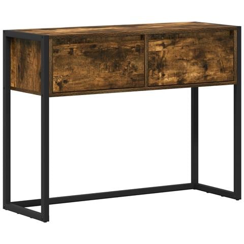 Tavolino Quercia Fumosa 100 x 36 x 75 cm Legno multistrato - Foto 1