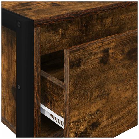 Tavolino Quercia Fumosa 100 x 36 x 75 cm Legno multistrato - Foto 9