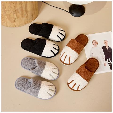 Pantofole Calde E Accoglienti Per La Casa Di Coppia - Calzature Unisex Antiscivolo Per Interni Grey L - Foto 5