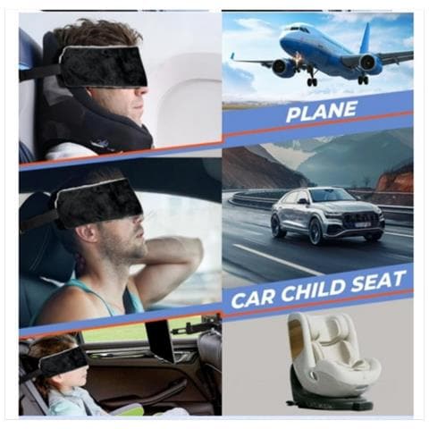 Mascherina Da Viaggio Confortevole Con Supporto Per La Testa - Mascherina Oscurante Unisex Grey - Foto 5