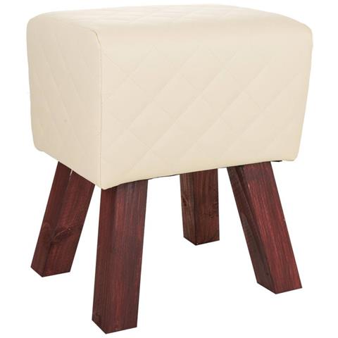 Sgabello Imbottito Bianco 36x30x47h - Foto 1
