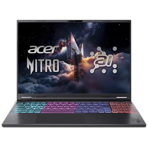Nitro 16S AI AN16S-61-R5MK Copilot+ PC AMD Ryzen AI 9 365 Computer portatile 40,6 cm (16") WQXGA 32 GB DDR5-SDRAM 2 TB SSD NVIDIA GeForce RTX 5070 Ti Wi-Fi 6E (802.11ax) Windows 11 Pro Tedesco Nero - Foto 1