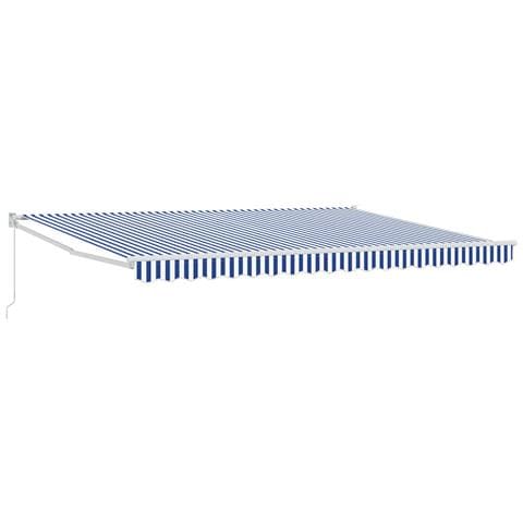 Tenda retrattile manuale Blu e Bianco 4 x 2 m - Foto 1