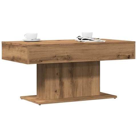 Tavolino da caffè Rovere Artigianale 96x50x45 cm in Legno Multistrato - Foto 2