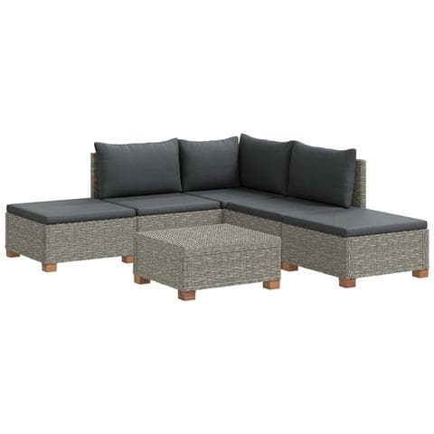 6 pz Set Lounge in Rattan con Cuscini GENDT Rattan naturale - Foto 1