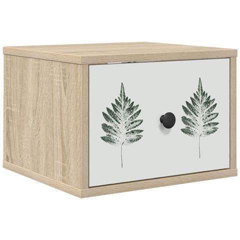 Mobiletto da comodino a parete HANAU Rovere Sonoma - Foto 1
