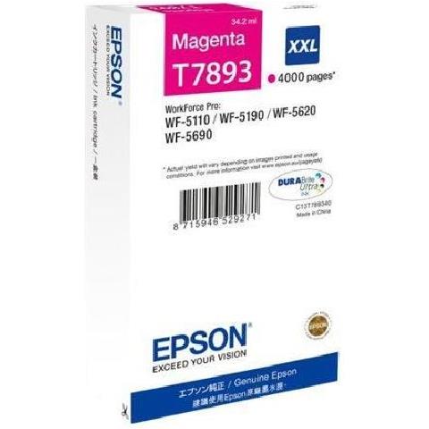 C13T789340 Cartuccia Ink Originale Magenta per Epson WF-5110DW Capacità 4000 Pagine - Foto 8