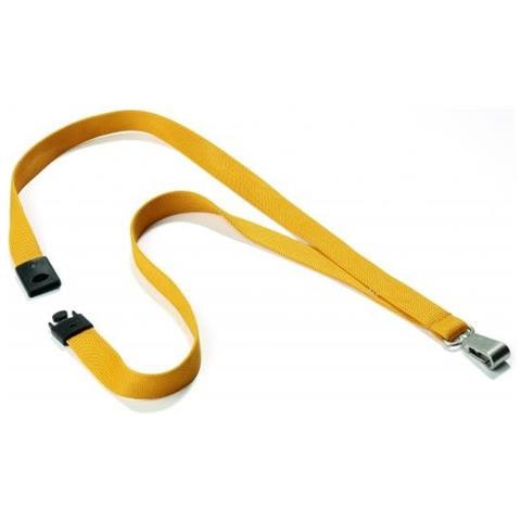 Cordoncino Soft Colour Tessuto Morbido 15mm Moschettone Ocra 10pz - Foto 1