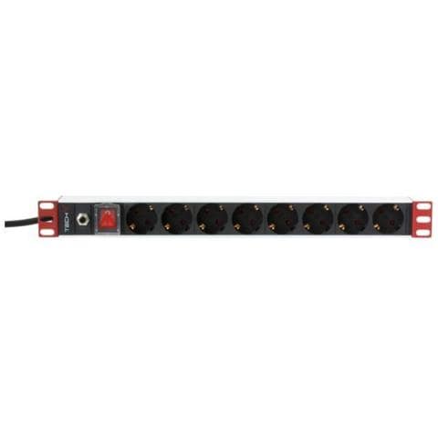 Techly Multipresa per Rack 19" 8 Uscite Spina Schuko - Foto 1
