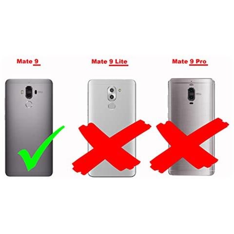 Custodia Compatibile Con Huawei Mate 9 In Marrone Cappuccino - Coperchio Protettiva Con Chiusura Magnetica, Funzione Stand E Tasca Per Le Carte - Foto 2