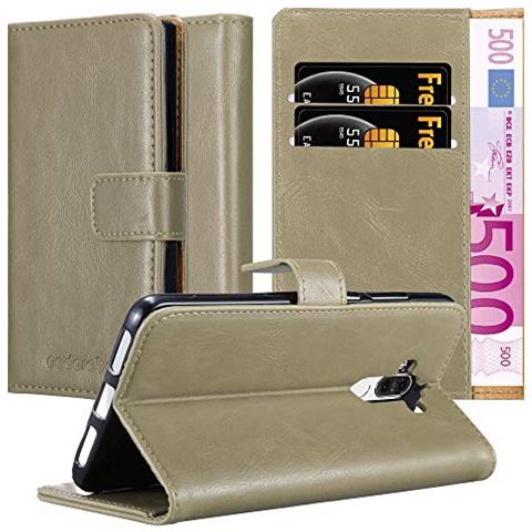Custodia Compatibile Con Huawei Mate 9 In Marrone Cappuccino - Coperchio Protettiva Con Chiusura Magnetica, Funzione Stand E Tasca Per Le Carte - Foto 1