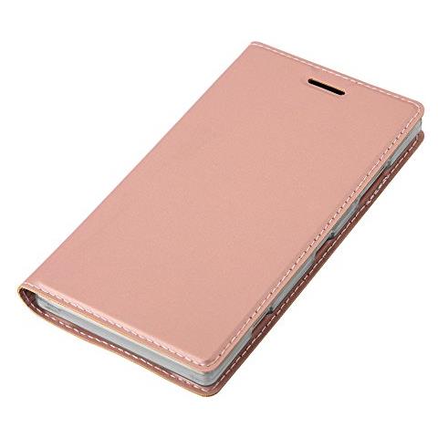 Custodia Compatibile Con Nokia Lumia 830 In Classy Oro Rosa - Coperchio Protettiva Con Chiusura Magnetica, Funzione Stand E Tasca Per Le Carte - Foto 2