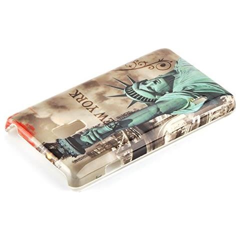 Custodia Compatibile Con Lg Optimus L7 Ii Con Stampa New York - Statua Della Libertà - Hard Case Coperchio Protettivo Con Design Alla Moda - Foto 2