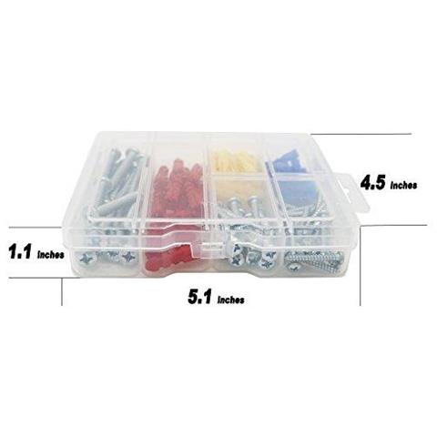 Plastica Auto Perforazione Del Muro A Secco A Coste Ancore Con Viti Assortimento Di Kit 100 Pezzi - Foto 2