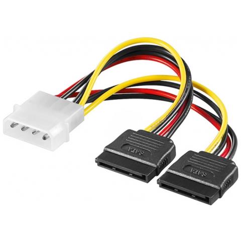 CAK SATA 4P / 2xS-ATA power adaptor 4-pin 5.25 2x 15-pin S-ATA cavo di interfaccia e adattatore - Foto 1
