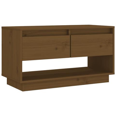 Mobile Tv Miele 74x34x40 Cm In Legno Massello Di Pino - Foto 1