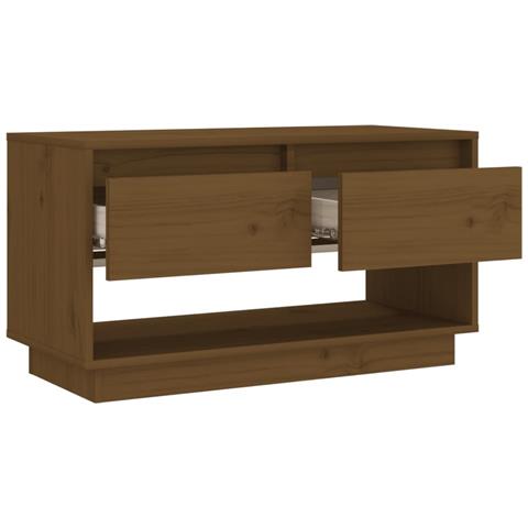 Mobile Tv Miele 74x34x40 Cm In Legno Massello Di Pino - Foto 9