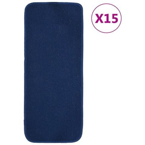 Tappetini Per Scale 15 Pz 60x25cm Blu Antiscivolo Rettangolari - Foto 1