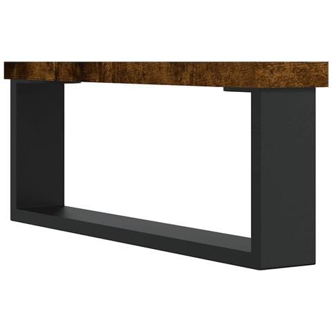 Armadietto Bagno Rovere Fumo 58x33x60 Cm In Legno Multistrato - Foto 2