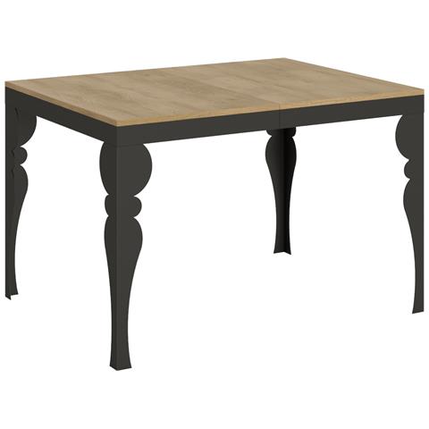 Tavolo Allungabile 90x120/380 Cm Paxon Evolution Telaio Antracite - Quercia Natura - Foto 6