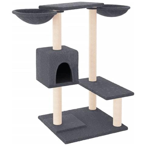 Albero Per Gatti Con Tiragraffi Grigio Scuro 82 Cm - Foto 1