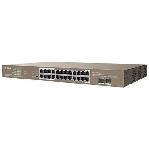 Switch G1126P-24-410W Non Gestito con 24 porte PoE RJ45 Base-T 100/1000 Mbps + 2 slot SFP Base-X da 1000 Mbps Potenza 410 W - Foto 2