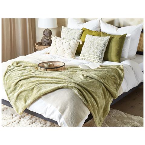 Coperta Namdu 125 X 150 Cm Verde Oliva - Foto 1