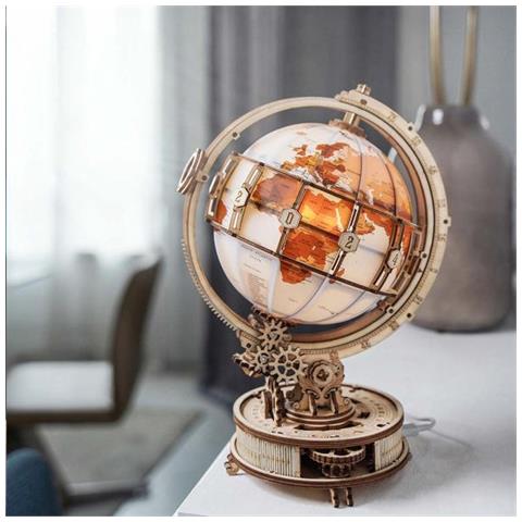 Puzzle 3d In Legno | Globo Luminoso A Led - Foto 2