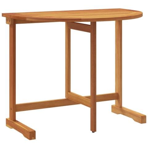 Tavolo Da Balcone Pieghevole 90x60x72 Cm Legno Massello Acacia - Foto 2