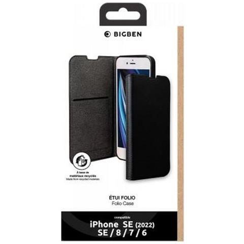 Custodia Per Iphone Se 2022 / Se / 8 Folio Wallet Portacarte E Stand, Nero - Foto 2