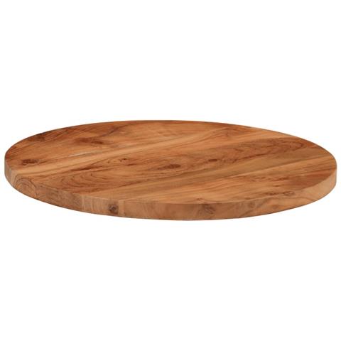 Piano Per Tavolo 60x3,8 Cm Rotondo In Legno Massello Di Acacia - Foto 3