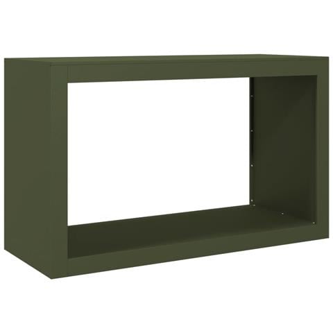 Rastrelliera Per Legna Da Ardere Verde 100x40x60 Cm In Acciaio - Foto 2