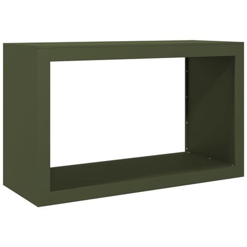 Rastrelliera Per Legna Da Ardere Verde 100x40x60 Cm In Acciaio - Foto 1