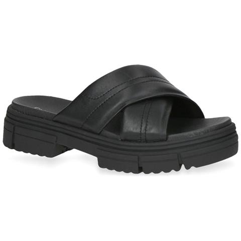 Black Softnap Casual Open Slippers Ciabatte Pelle Scarpe Donna Nero Eu 40, 9-27207-20-040 - Foto 2