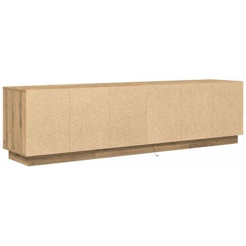 Mobile Porta TV con Luci LED Rovere Artigianale 193,5x41x50 cm - Foto 10