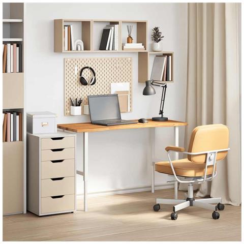 Piano Scrivania Marrone Chiaro 120x60x2,5 Cm In Rovere Massello - Foto 3