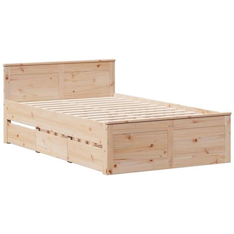 Giroletto Senza Materasso Con Testata 120x190 Cm Massello Pino - Foto 3