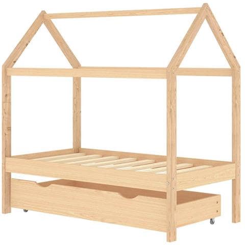 Giroletto Per Bambini Con Cassetto In Pino Massello 70x140 Cm - Foto 1