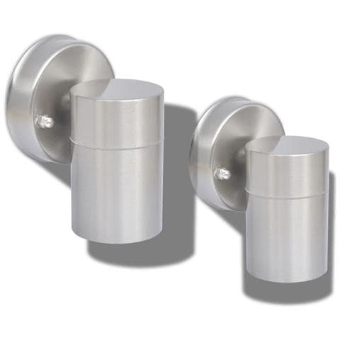 Lusso Casadino - Lampada Da Parete Esterno 2 Pz Acciaio Inox Proiezione Basso - Foto 2