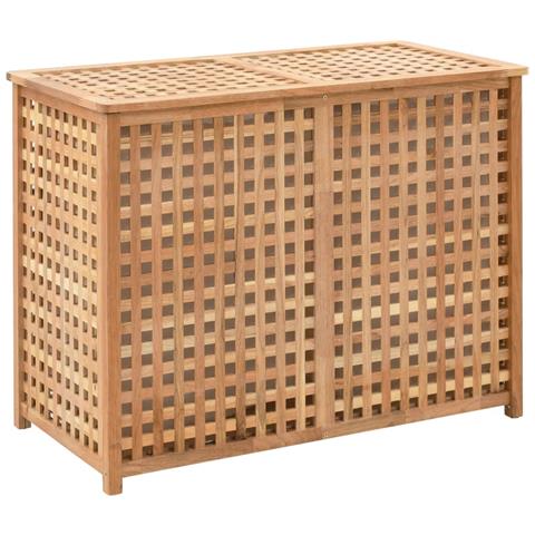 Lusso Casadino -  Portabiancheria 87,5x46x67 Cm In Legno Massello Di Noce - Foto 2