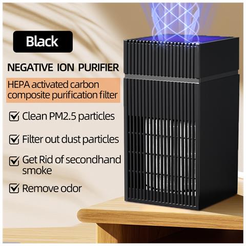 Purificatore D'aria Nero Compatto Per Uso Domestico E In Ufficio - Foto 1