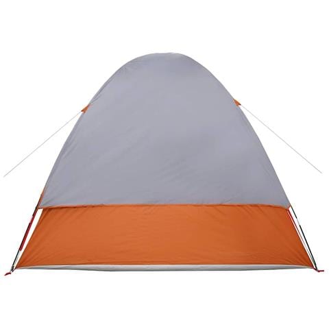 Tenda da Campeggio 4 Persone Grigio e Arancione Impermeabile - Foto 9