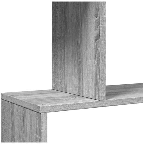 Libreria 4 Ripiani Grigio Sonoma 70x24x129 cm in Truciolato - Foto 9