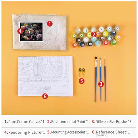 Kit Per Dipingere Con I Numeri Con Colori Acrilici Gatto 40x50 Cm Fai Da Te - Foto 4