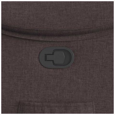 Poltrona Reclinabile Marrone Scuro in Tessuto - Foto 9